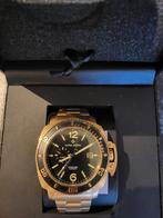Alpha sierra goud/zwart horloge 38mm, Gebruikt, Polshorloge, Goud, Goud