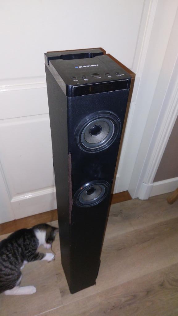 Blaupunkt bluetooth torenluidspreker / tower speaker, Audio, Tv en Foto, Luidsprekers, Gebruikt, Front, Rear of Stereo speakers