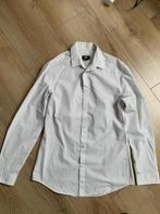 Wit overhemd met kleine zwarte stipjes slim fit (easy iron), Halswijdte 38 (S) of kleiner, Wit, Ophalen of Verzenden, Zo goed als nieuw