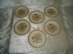 6 Vintage Royal Doulton, Lambeth Stoneware dessertborden, Huis en Inrichting, Keramiek, Ophalen of Verzenden, Zo goed als nieuw