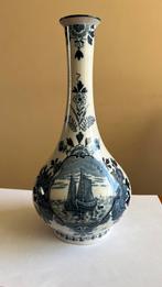 Delfts blauwe vaas met scheepjes, Ophalen of Verzenden