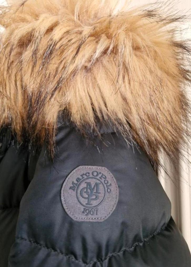 MARC O'POLO WINTER JAS zwart S afneembare capuchon en rand, Kleding | Dames, Jassen | Winter, Zo goed als nieuw, Maat 38/40 (M)