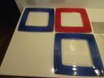 Design glazen schalen/borden - 3 stuks, Nieuw, Glas, Bord(en), Overige stijlen