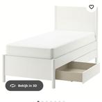 1 persoons ikea  Tonstad  bed +lades +lattenbodem, MOET WEG, Huis en Inrichting, Ophalen, 90 cm, Eenpersoons, Wit