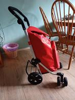 Luxe boodschappentrolley Duett, duw of trek met 4 wielen, Ophalen, Uitschuifbare handgreep, 30 cm of meer, Zo goed als nieuw