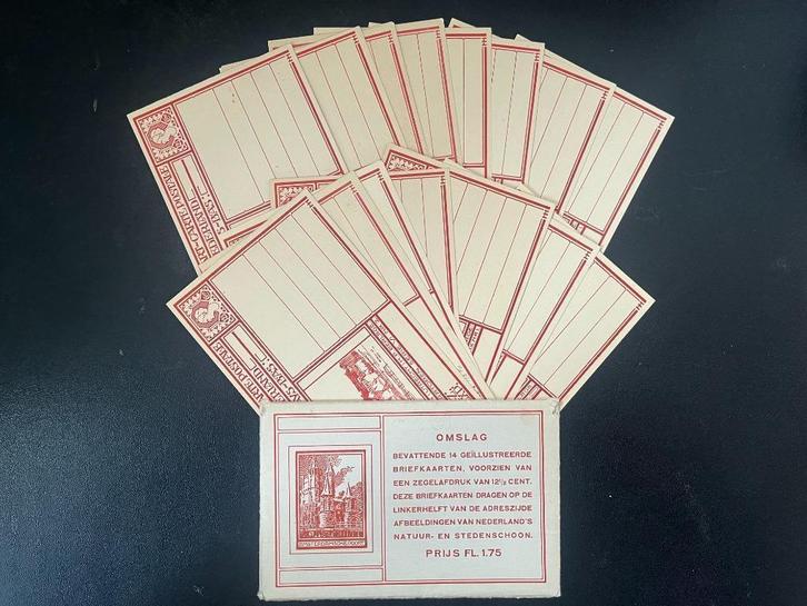 Historische serie stadsgezichten 16 kaarten met omslag, Postzegels en Munten, Brieven en Enveloppen | Nederland, Briefkaart, Verzenden