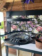 Prachtig hang kandelaar voor tuinhuis huiskamer gietijzer, Ophalen of Verzenden, Zo goed als nieuw