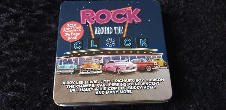 Te koop 3cd box in  blik Rock around the clock, Cd's en Dvd's, Cd's | Verzamelalbums, Zo goed als nieuw, Overige genres, Ophalen of Verzenden