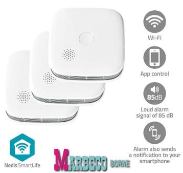Rookmelder, 3-pack Wi-Fi Smoke detector, Batterij gevoed beschikbaar voor biedingen