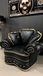 Lederen italiaanse bankstellen klassiek 3+2 zits €1295,-, Huis en Inrichting, Ophalen of Verzenden, Nieuw, Rechthoekig, 125 cm of meer
