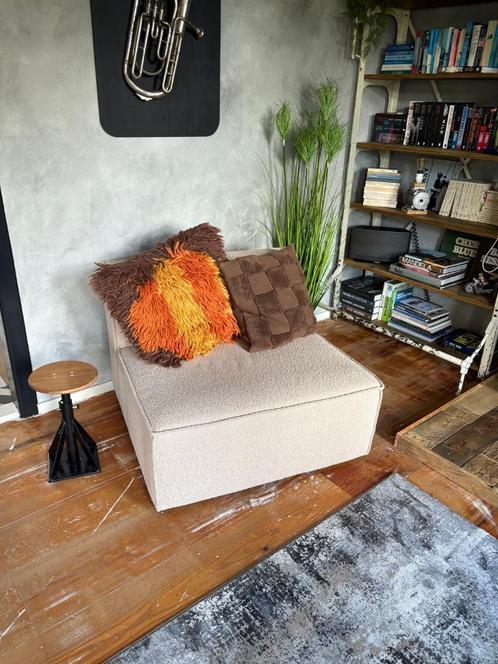 Zit element, Huis en Inrichting, Banken | Complete zithoeken, Zo goed als nieuw, Hout, Stof, Ophalen