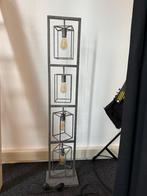 Grijs stalen lamp, Huis en Inrichting, Lampen | Vloerlampen, Ophalen, Zo goed als nieuw, Metaal, 150 tot 200 cm