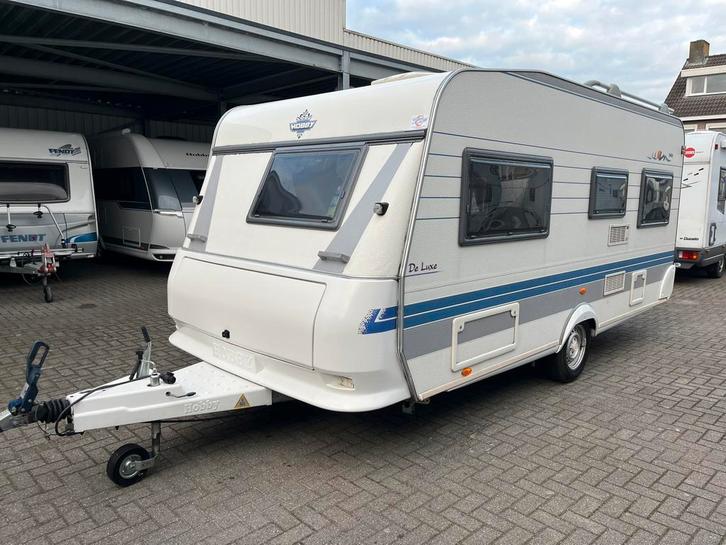 Hobby 460 ufe de luxe, Caravans en Kamperen, Caravans, Bedrijf, tot en met 4, 750 - 1000 kg, Rondzit, Hobby, Frans bed, 4 tot 5 meter