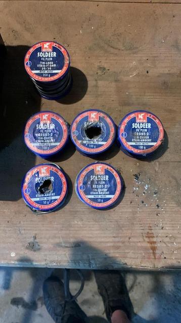 soldeerdraad 6 pakjes 1 van 250g en 5 van 1009 merk griffon beschikbaar voor biedingen