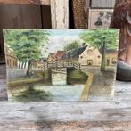 Schilderij dorpje *floor epe*, Antiek en Kunst, Ophalen of Verzenden