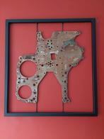 Uniek kunstobject volvo FH scrap art metal, Ophalen, Oorspronkelijke maker, Nieuw, Schilderij