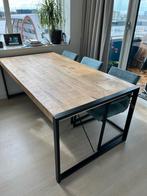 Mango houten eettafel 200x100 cm, Ophalen, Gebruikt, 100 tot 150 cm, 200 cm of meer