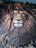 Dekbedovertrek met leeuwenprint, Zwart, Dekbedovertrek, Tweepersoons, Ophalen of Verzenden