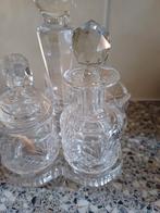 kristallen set zout azijn olie, Antiek en Kunst, Antiek | Glas en Kristal, Ophalen of Verzenden