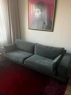 Velours 3-zitsbank Torino donkergroen, Huis en Inrichting, Banken | Bankstellen, Ophalen, Gebruikt, 75 tot 100 cm, Stof