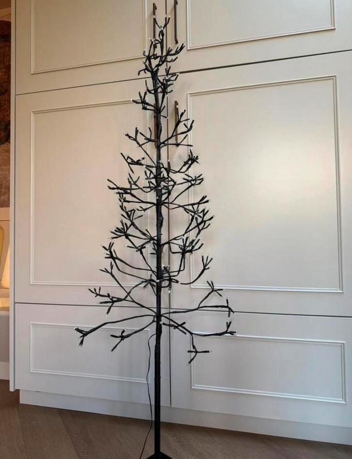 Zwarte kerstboom lampjes boom kerst verlichting, Diversen, Kerst, Zo goed als nieuw, Ophalen of Verzenden