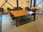 Vergadertafel Castelijn, donker eiken, 180 x 180 cm., Ophalen, Gebruikt