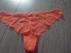 slip string kant oranje koraal maat L nieuw, Ophalen of Verzenden, Oranje, String