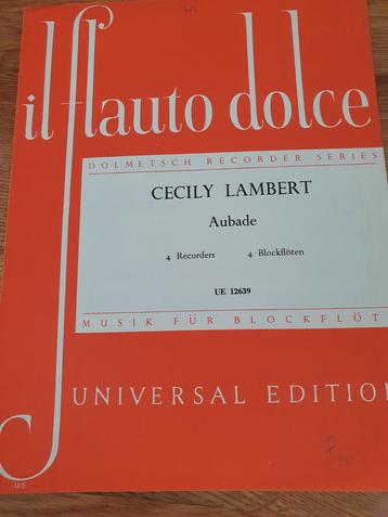 Cecily Lambert - Aubade - Blokfluitkwartet beschikbaar voor biedingen