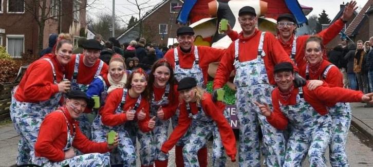 Carnavalspakken oud-Hollandse overalls, Hobby en Vrije tijd, Feestartikelen, Gebruikt, Kostuum, Carnaval, Ophalen of Verzenden