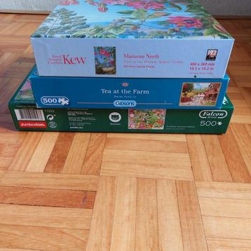 Diverse puzzels 500 stukjes, 5 euro per stuk beschikbaar voor biedingen