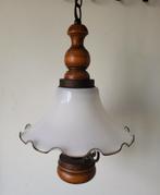 Klassieke Hanglamp, Glas, Gebruikt, Ophalen, 75 cm of meer