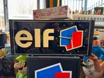 Vintage Elf Lichtbak Reclamebord met Klok, Ophalen, Gebruikt, ., Lichtbak of (neon) lamp