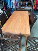Eetkamer tafel massief blad, Gebruikt, W, Eikenhout, Vijf personen of meer