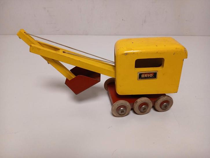 Vintage houten brio stoomgraafmachine, Antiek en Kunst, Antiek | Speelgoed, Ophalen of Verzenden