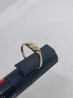 14K Gouden Damesring met Diamantje Maat 55, Ophalen of Verzenden, Zo goed als nieuw, 17 tot 18, Met edelsteen