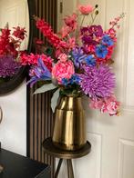 Set Rondom Zijden bloemen in vaas Goud Zijde, Ophalen of Verzenden, Nieuw