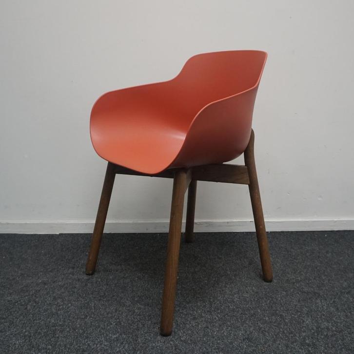 Design Kuipstoelen | Rood | Kunststof / Hout | Eetkamerstoel, Huis en Inrichting, Stoelen, Gebruikt, Vijf, Zes of meer stoelen