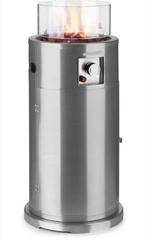 Vuurtzuil met RVS brander, glazen ombouw en beschermingshoes, Ophalen, Nieuw