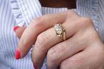18 Karaat Gouden Panter Ring Met Diamanten En Robijn, Sieraden, Tassen en Uiterlijk, Ringen, 18 tot 19, Ophalen of Verzenden, Zo goed als nieuw