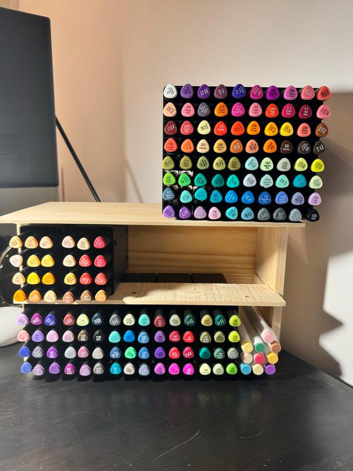 Twinmarker Alcohol Markers Set - 164 Stuks, Hobby en Vrije tijd, Knutselen, Zo goed als nieuw, Materiaal, Ophalen