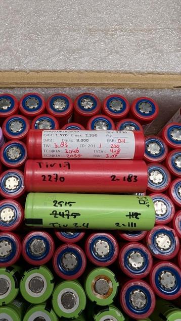 +/- 400 18650 cellen A-Merk beschikbaar voor biedingen