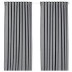 Ikea's MAJGULL gray curtains, Huis en Inrichting, Stoffering | Gordijnen en Lamellen, Ophalen, Gebruikt, 100 tot 150 cm, 200 cm of meer