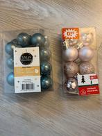 Mini kerstballen blauw roze glas plastic, Ophalen of Verzenden, Zo goed als nieuw
