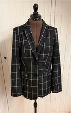 NA-KD Blazer Zwart Wit Ruit - Maat 38 - Nieuwstaat!, Maat 38/40 (M), Zwart, Ophalen of Verzenden, Zo goed als nieuw