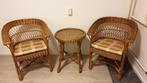 Rotan stoelen met tafeltje, Antiek en Kunst, Ophalen of Verzenden