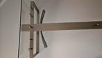 Metalen kapstok met glasplaat en 3 hangers, Huis en Inrichting, Woonaccessoires | Kapstokken, Gebruikt, Metaal, 150 tot 200 cm