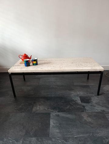 Vintage Travertin Pastoe salontafel 120X50 CM beschikbaar voor biedingen