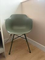 Stoel, bureau stoel, eetkamer stoel legergroen, Ophalen, Kunststof, Overige kleuren, Zo goed als nieuw