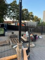 Ijzeren poort paal  met sokkel, Tuin en Terras, Tuinhekken en Hekwerk, Ophalen, Gebruikt, IJzer, Overige typen