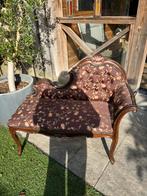 Chaise longue bankje klein , stof met bloementjes ., Tweepersoons, Ophalen of Verzenden, Zo goed als nieuw, Minder dan 150 cm